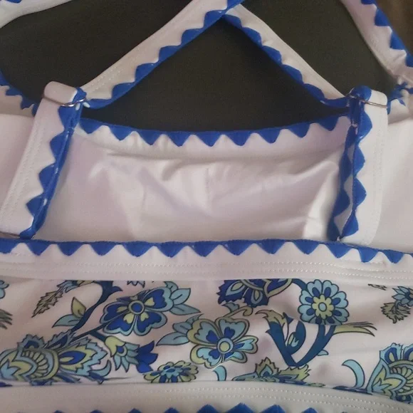 Print High Waisted Tummy Control Bikini Set - Picture 8 of 9